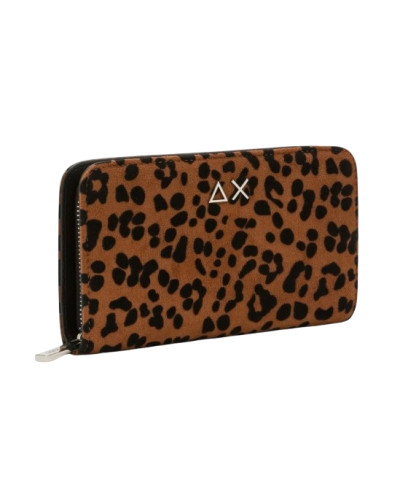 Portafoglio donna Sun 68 wallet bag animalier cacao/nero A27SU02 Y46237