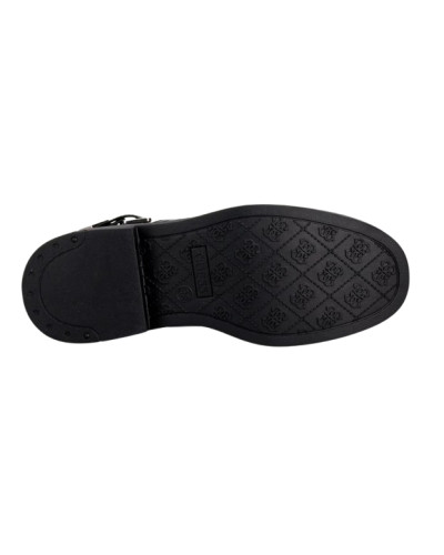 Scarpe donna Guess anfibio in ecopelle nero multilogo embossed D27GU34 FLFFEIELE10