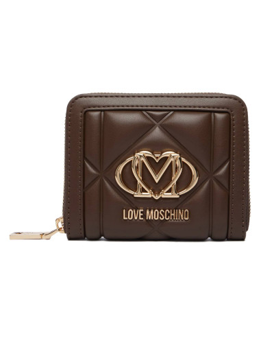 Portafoglio donna Love Moschino zip around marrone A27MO04 JC5641PP1PLC0300
