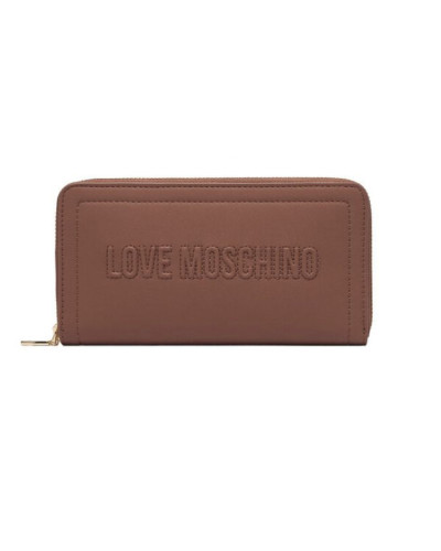Portafoglio donna Love Moschino zip around marrone cuoio A27MO14 JC5500PP1PLE0200
