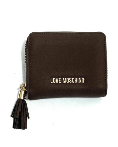 Portafoglio donna Love Moschino con zip marrone A27MO12 JC5689PP1PKD0300