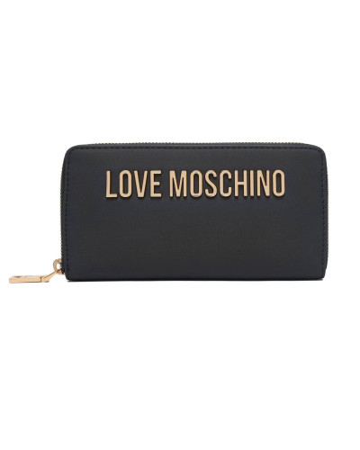 Portafoglio donna Love Moschino zip around nero/ oro A27MO23 JC5611PP1PKD0000