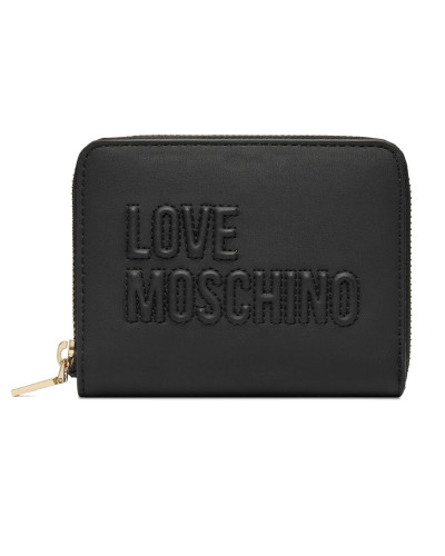 Portafoglio donna Love Moschino small zip around nero A27MO15 JC5502PP1PLE0000