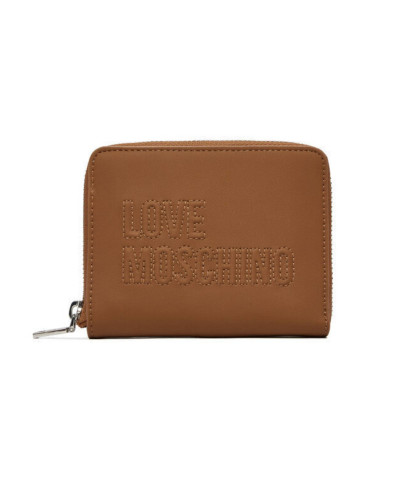 Portafoglio donna Love Moschino small zip around marrone cuoio A27MO22 JC5502PP1PLE0200