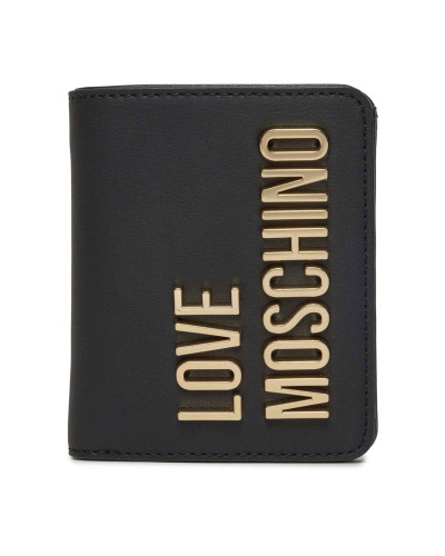 Portafoglio donna Love Moschino a libretto in ecopelle nero/oro A27MO20 JC5612PP1PKD0000