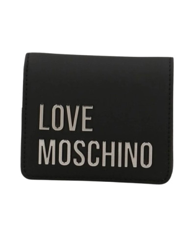 Portafoglio donna Love Moschino a libretto in ecopelle nero/nickel A27MO21 JC5612PP1PKD000B