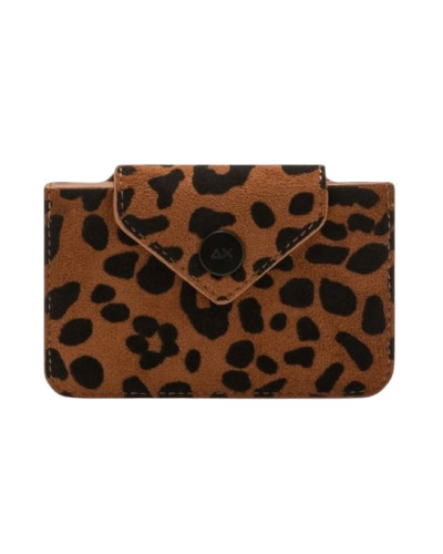 Portafoglio donna Sun 68 card holder animalier 7111 cacao/nero A27SU05 Y46236