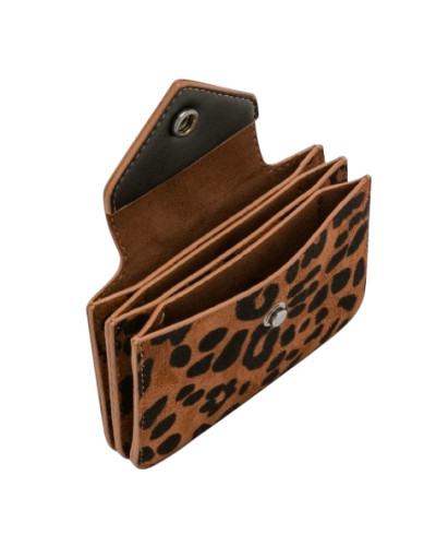 Portafoglio donna Sun 68 card holder animalier 7111 cacao/nero A27SU05 Y46236