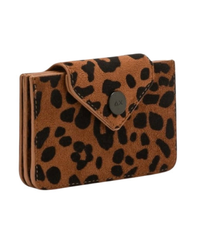 Portafoglio donna Sun 68 card holder animalier 7111 cacao/nero A27SU05 Y46236