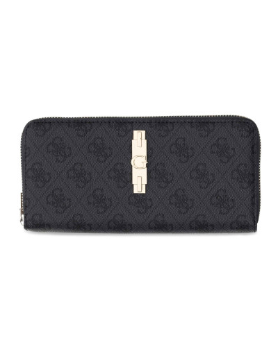 Portafoglio donna Guess zip around Yvonne SLG coal logo A27GU38 SG2378146