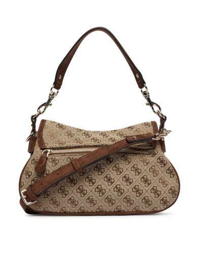 Borsa donna Guess Samantha Flap Shoulder bag latte logo/ brown B27GU160 JG231319