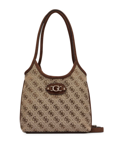 Borsa Guess a mano/tracolla Samantha mini latte logo brown B27GU162 JG231375