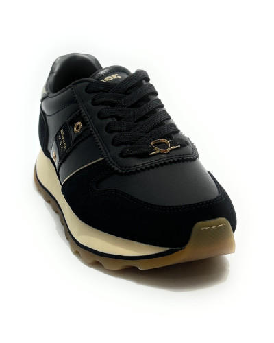Scarpe donna Blauer sneaker pelle/ecopelle black/leopard D27BU05 F6MILLS01/LEL
