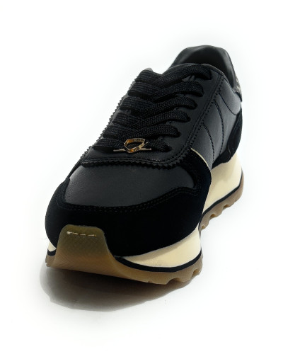 Scarpe donna Blauer sneaker pelle/ecopelle black/leopard D27BU05 F6MILLS01/LEL