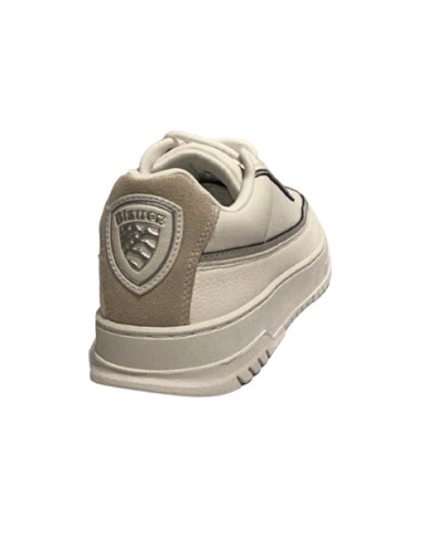 Scarpe uomo Blauer sneaker in pelle bianco U27BU13 F6BYRAM12/LEA
