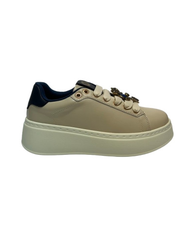 Sneaker donna Gold&gold beige/blu D27GG12 GB1093-1