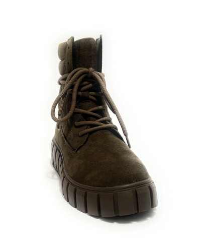 Scarpe donna Gold&gold anfibio in ecopelle scamosciata verde D27GG15 GB1141