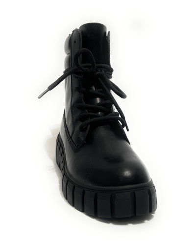 Scarpe donna Gold&gold anfibio in ecopelle nero D27GG16 GB1141