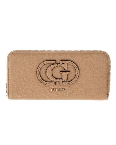 Portafoglio donna Guess Isola SLG zip around beige A27GU48 BG9905146
