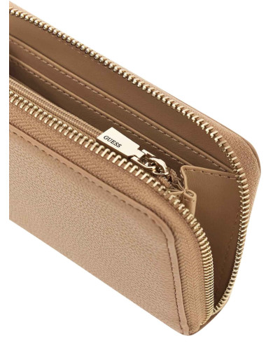 Portafoglio donna Guess Isola SLG zip around beige A27GU53 BG9905140