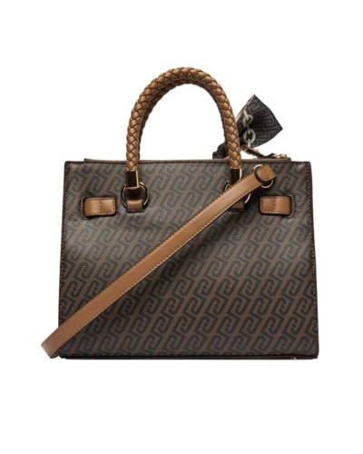 Borsa donna Liu-jo S Satchel Manhattan brown suede B27LJ42 AF6069 E1137 81140