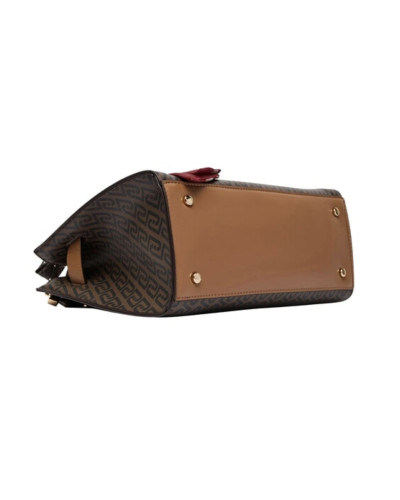 Borsa donna Liu-jo S Satchel Manhattan brown suede B27LJ42 AF6069 E1137 81140