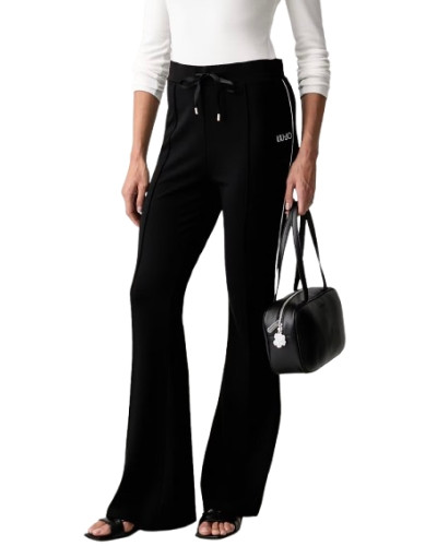 Pantalone donna Liu Jo in felpa nero/bianco E27LJ02 TF6172 JS182 Y9737