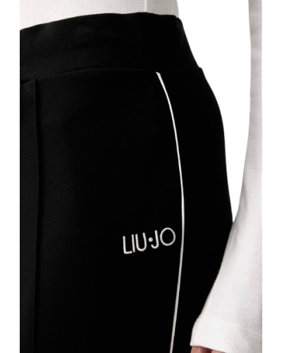 Pantalone donna Liu Jo in felpa nero/bianco E27LJ02 TF6172 JS182 Y9737