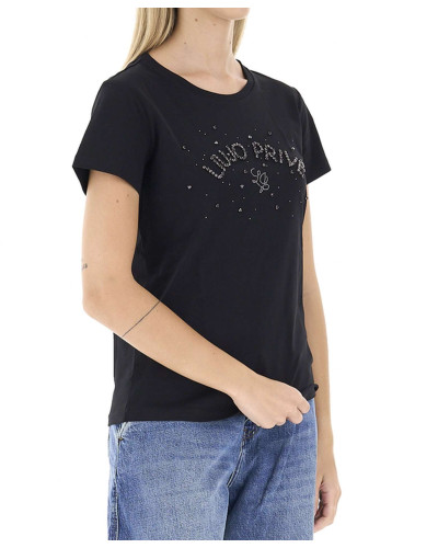 T-shirt donna Liu Jo nero E27LJ04 TF6239 JS923 L9492