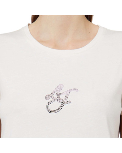 T-shirt donna Liu Jo bianco lana E27LJ23 TF6251 JS923 L9314