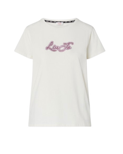 T-shirt donna Liu Jo bianco lana E27LJ25 TF6283 JS923 Q9808