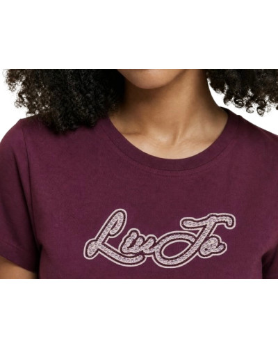 T-shirt donna Liu Jo red aubergine E27LJ26 TF6283 JS923 L9305
