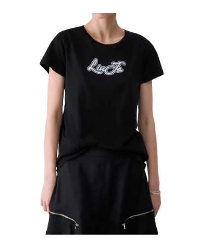 T-shirt donna Liu Jo nero E27LJ27 TF6283 JS923 W9415