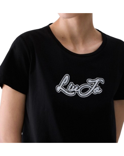 T-shirt donna Liu Jo nero E27LJ27 TF6283 JS923 W9415