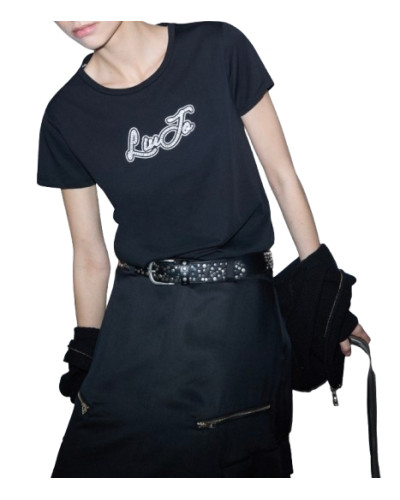 T-shirt donna Liu Jo nero E27LJ27 TF6283 JS923 W9415