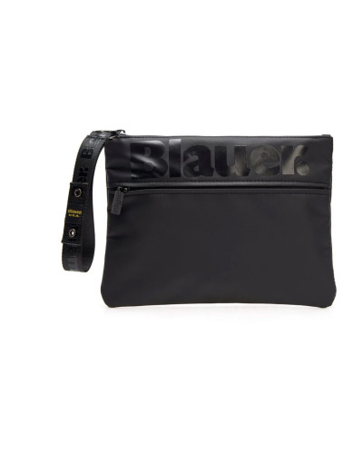 Borsa uomo Blauer pochette clutch in tessuto sintetico nero B27BU12 F6CONEY03/SPL