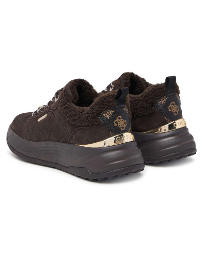 Scarpe donna sneaker Guess Facter2 brown D27GU35 FLFFA2LEA12