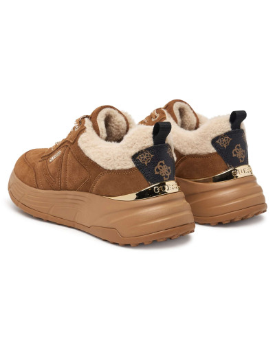Scarpe donna sneaker Guess Facter2 tan D27GU36 FLFFA2LEA12