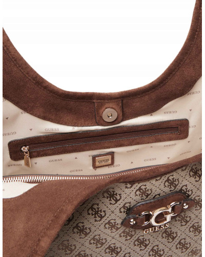 Borsa Guess Samantha tote latte logo brown B27GU172 JG231323