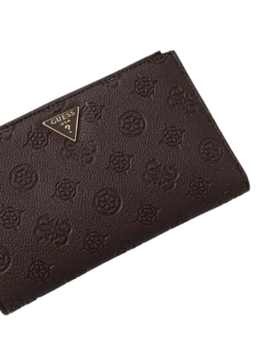 Portafoglio Guess Blake SLG double zip organizer brown logo A27GU61 PD2222157