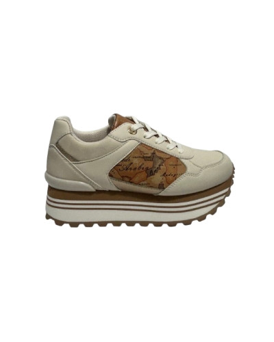 Sneaker donna Alviero Martini 1A Classe ecopelle white/geo beige D27PC06 N 2561 0289