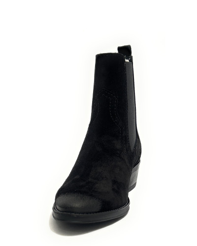 Scarpe donna Francesco Brunelli stivaletto pelle scamosciata nero D27FB05 DF 6714