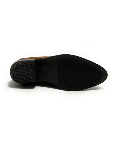 Scarpe donna Francesco Brunelli stivaletto pelle scamosciata marrone D27FB06 DF 6714