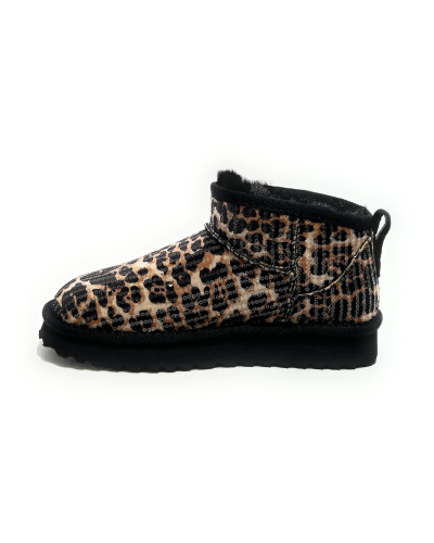 Stivaletto Liu-Jo Jil 01 ankle boot velvet sequins leopard D27LJ20 SF6141 TX547 S19C1