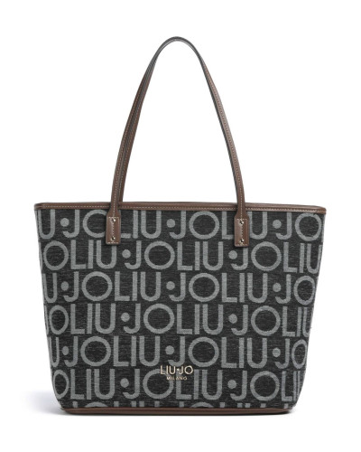 Borsa donna Liu-jo Evrim Tote M jacquard Nero B27LJ81 AF6070 T769A 22222