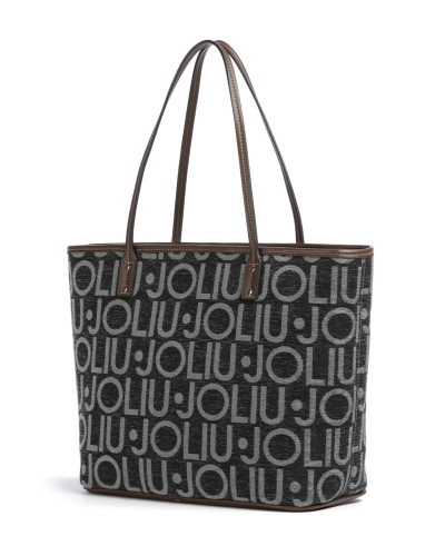 Borsa donna Liu-jo Evrim Tote M jacquard Nero B27LJ81 AF6070 T769A 22222