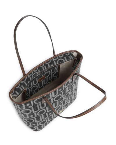 Borsa donna Liu-jo Evrim Tote M jacquard Nero B27LJ81 AF6070 T769A 22222