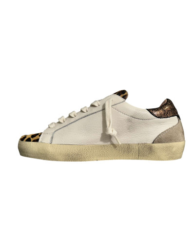 Scarpe donna 4B12 sneaker white/ leo/ rame D27QB04 SUPRIME-D8017