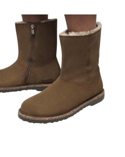Scarpe donna Birkenstock stivaletto Uppsala zip shearling dark tea D27BI05 1030218