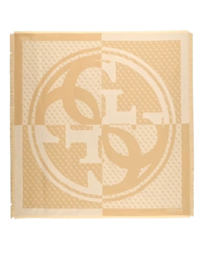 Sciarpa donna Guess Noelle jacquard Kefiah beige multilogo C27GU29 AW5657POL03